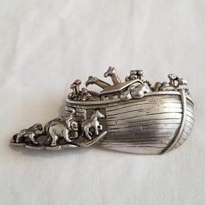 Vintage 80's "AJC" Hallmark Noah's Ark Brooch